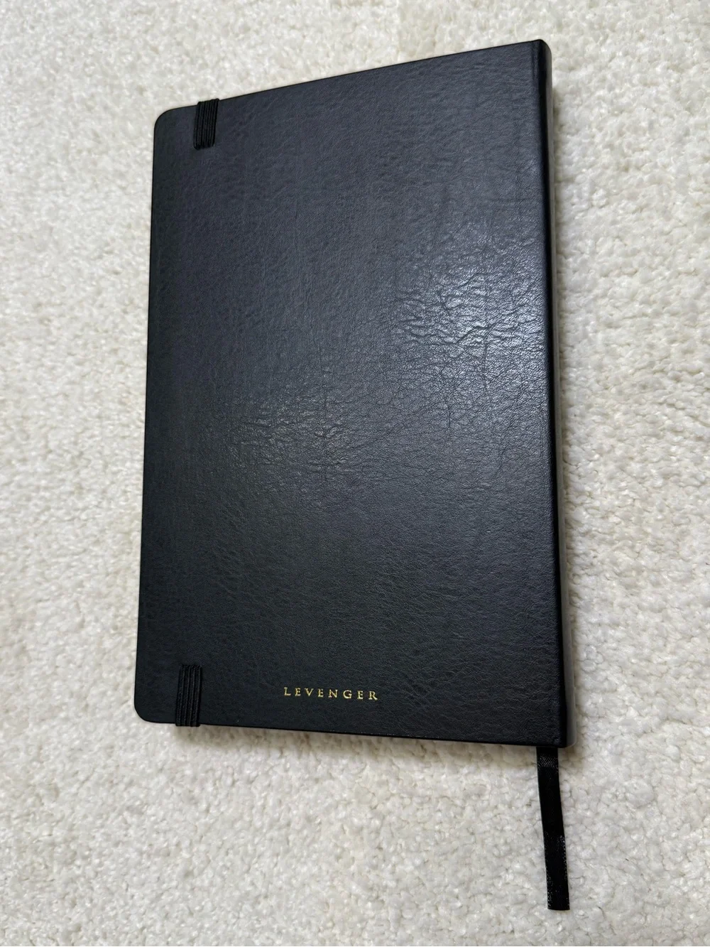 Levenger Luxe Leather 5-Year Journal Black Hardcover Binding